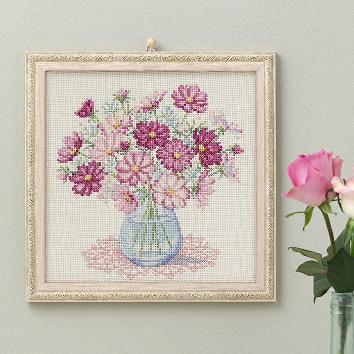 クロスステッチフレーム＜flower gift＞ | リバティ 生地、編み物