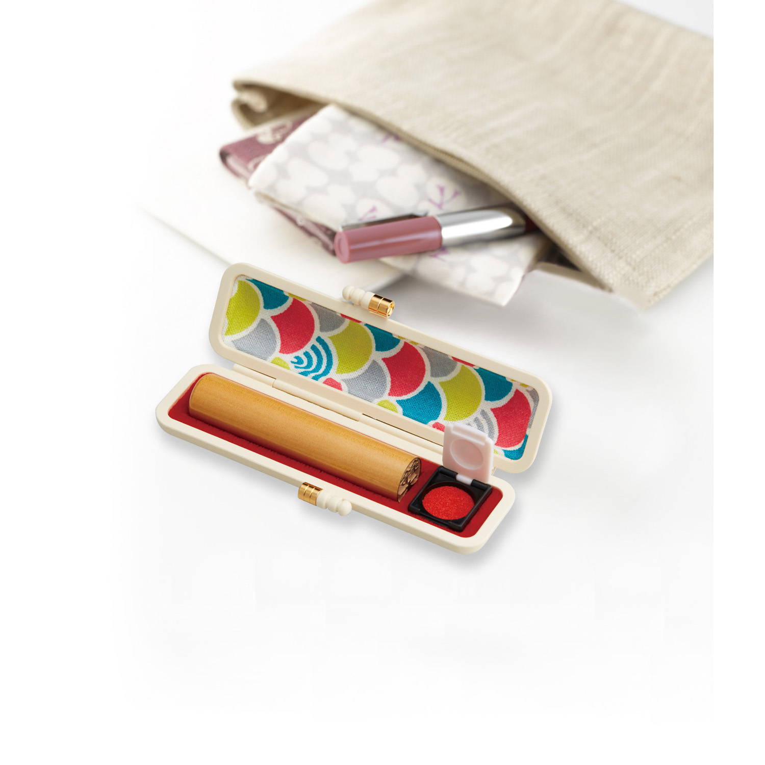 印鑑ケース シャンタン椿柄 黒|THC-ES19-3|商品カタログ|シヤチハタ