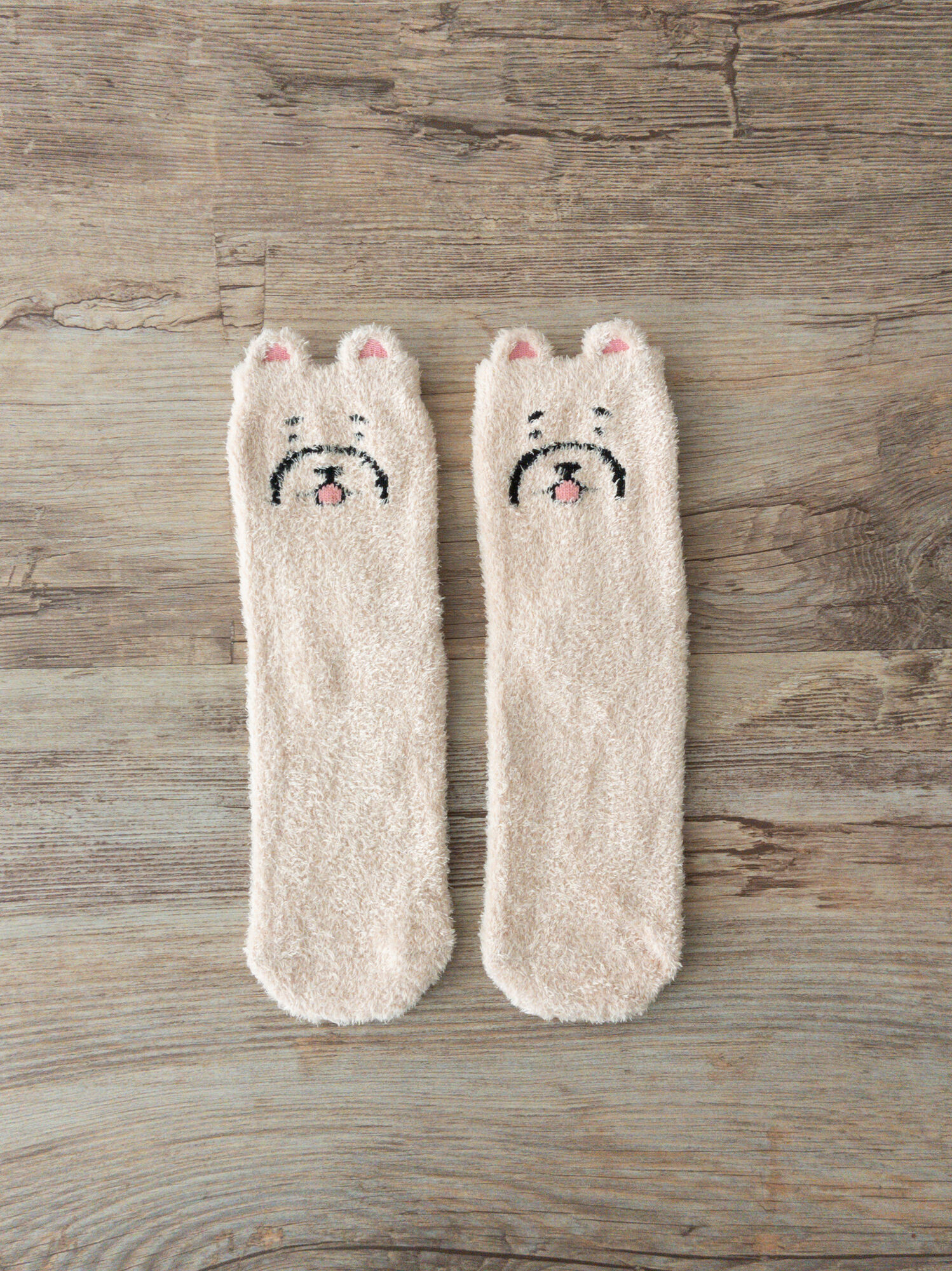 セール】 【yukino×SamansaMos2home's】ルームソックス（ベージュ