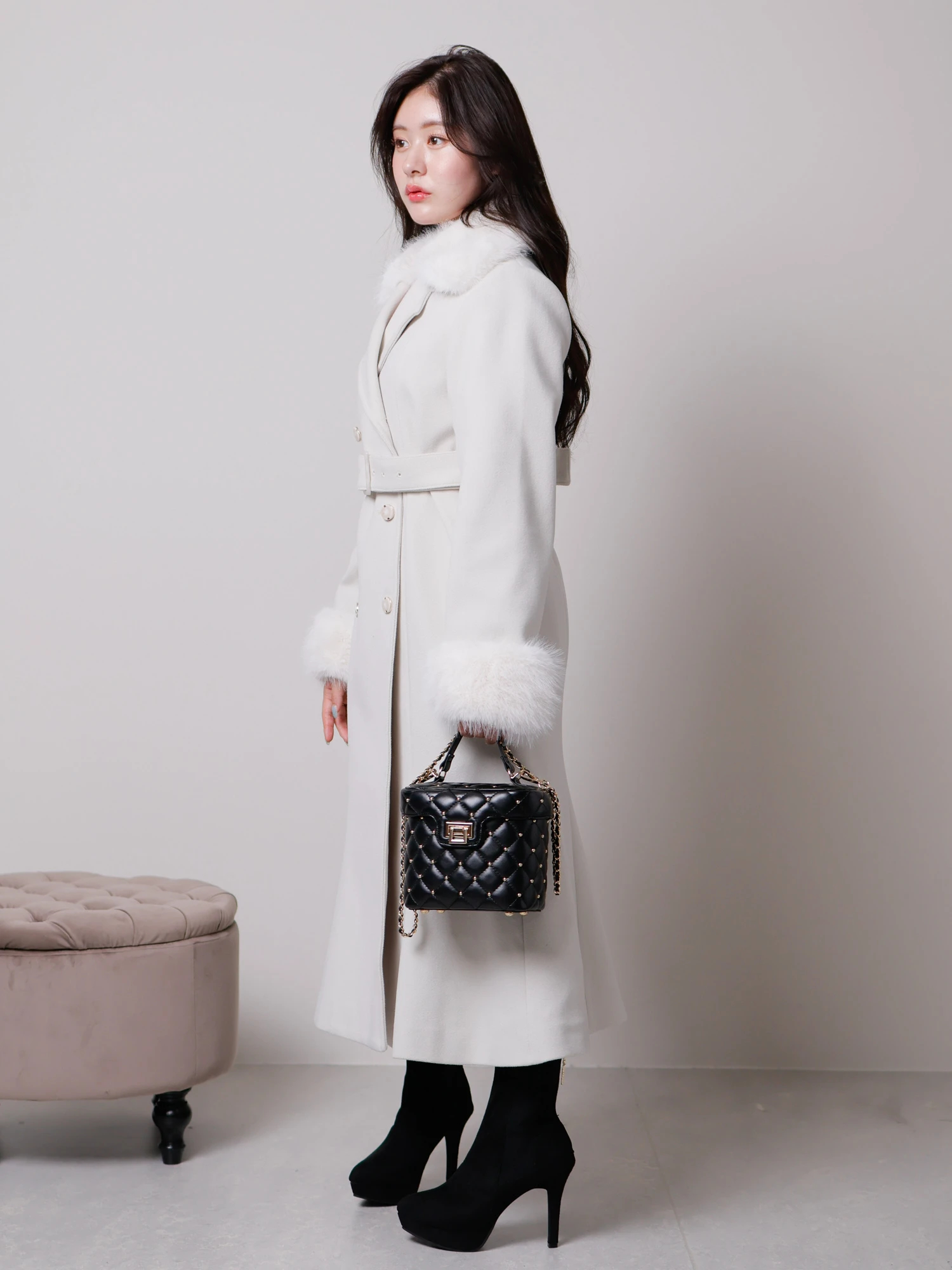 LIP SERVICE（リップサービス）｜ ファーカラーマーメイドトレンチ