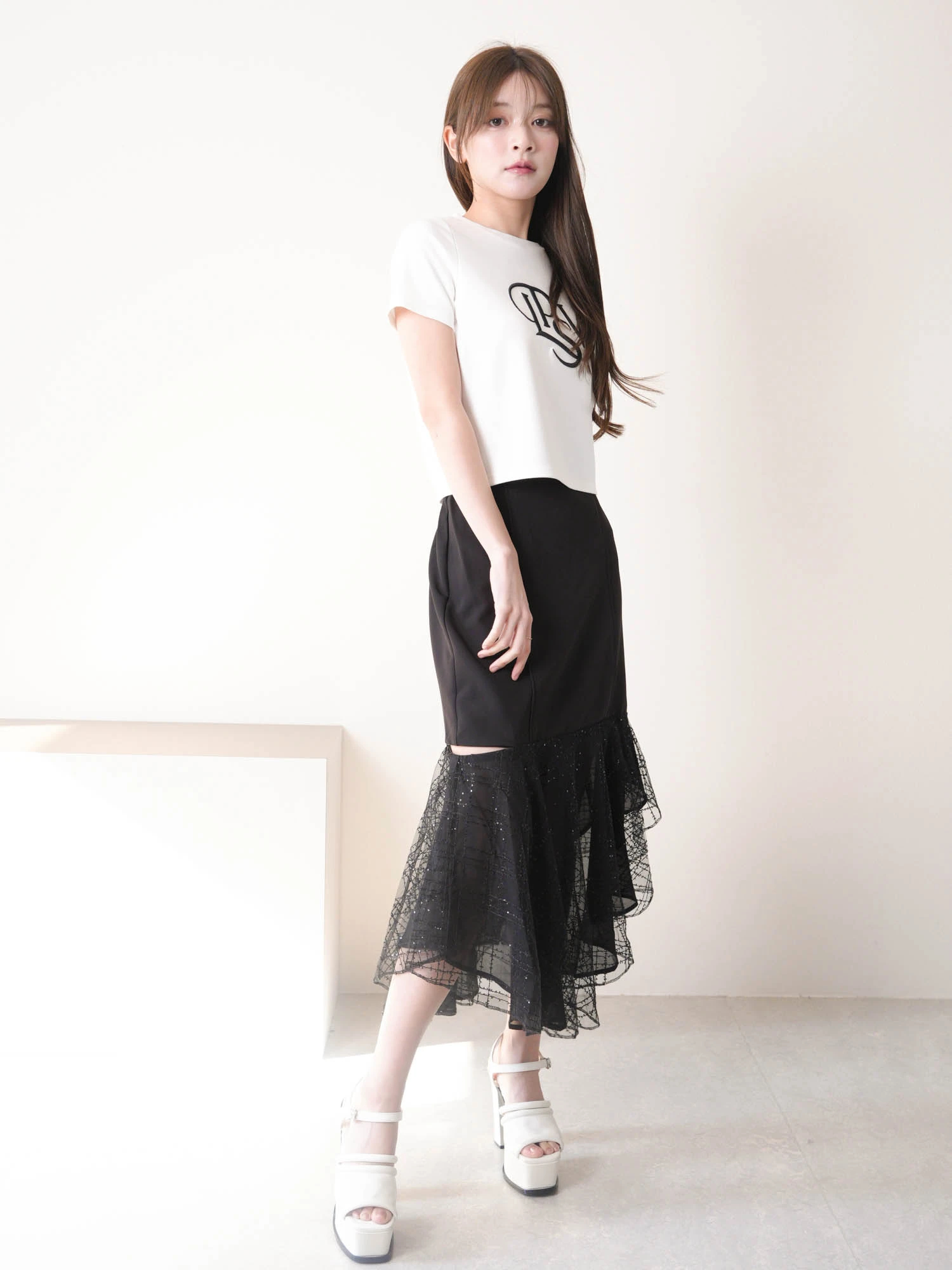 LIP SERVICE（リップサービス）｜ シアーチェックマーメイドスカート