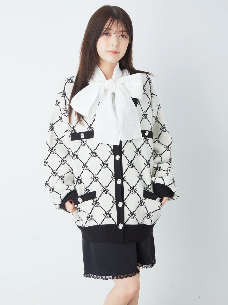 モノグラムニットカーデ - Ank Rouge(アンクルージュ)のカーデ