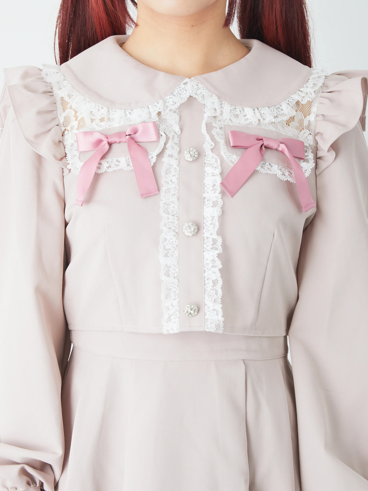 セットアップ風フリルワンピース - Ank Rouge(アンクルージュ)の