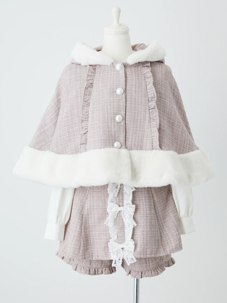 くまちゃんキラキラツイードポンチョ - Ank Rouge(アンクルージュ)の