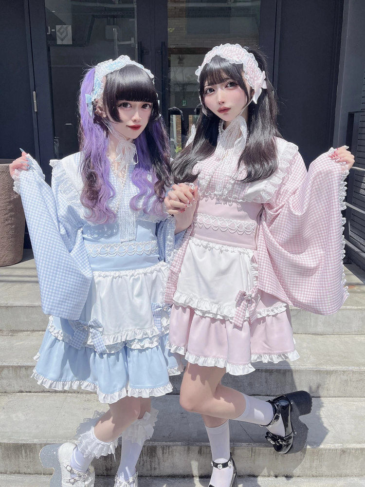 ギンガムメイド浴衣ドレス - Ank Rouge(アンクルージュ)の浴衣