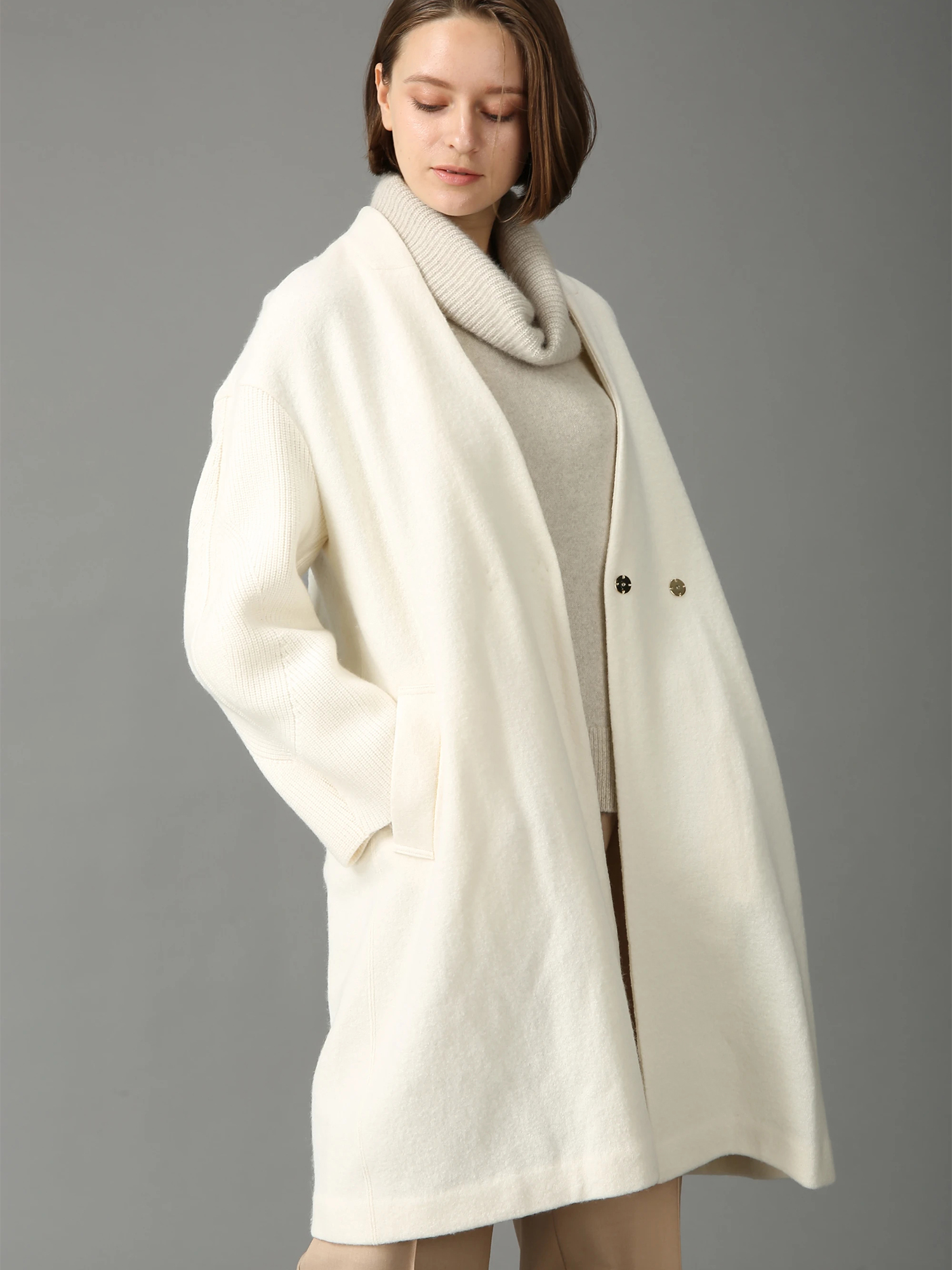 エクラ掲載】【日本製】 フェスタ ウール コート ｜ MORABITO SPELL