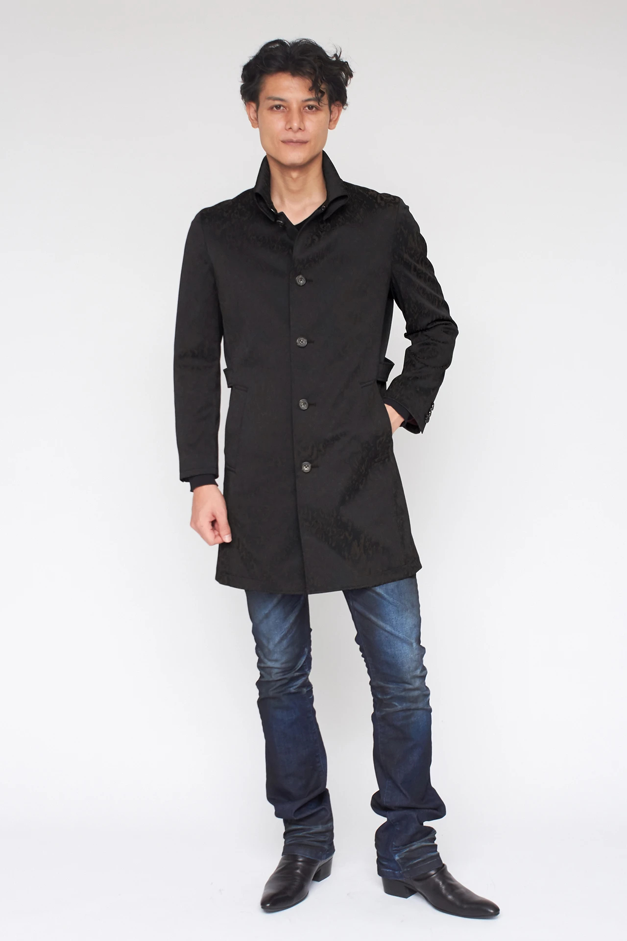 TORNADO MART∴シャイニーレオパードジャカードコート / TORNADO MART