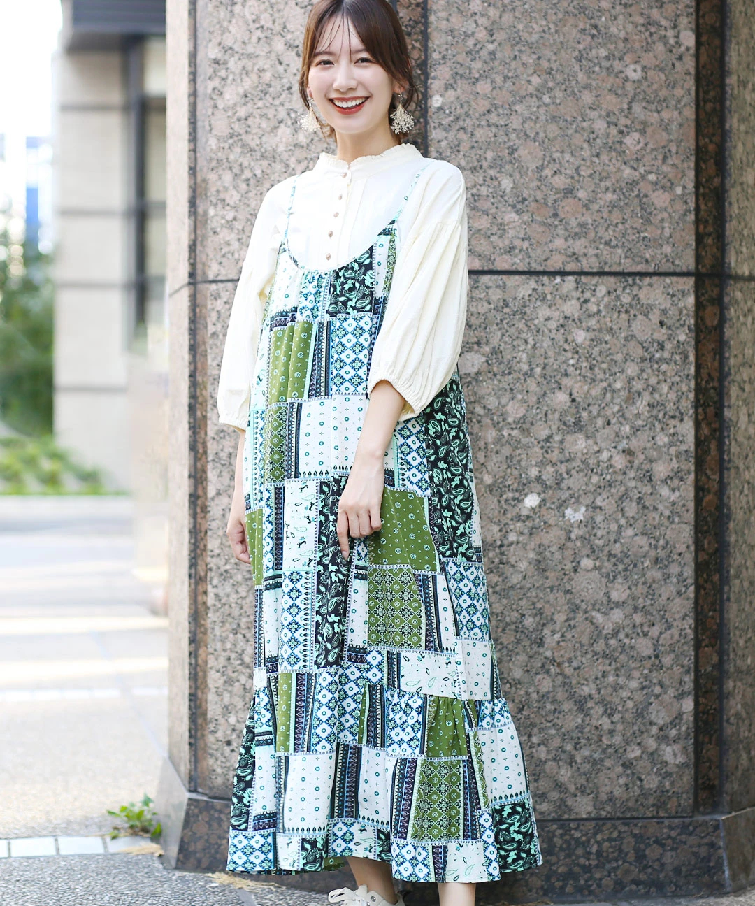 パッチワークプリントワンピース / ワンピース | エスニック