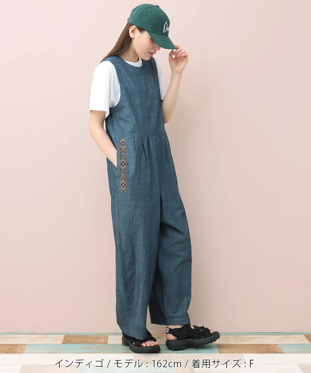 Rico 刺繍デニムサロペットパンツ / サロペット・オーバーオール