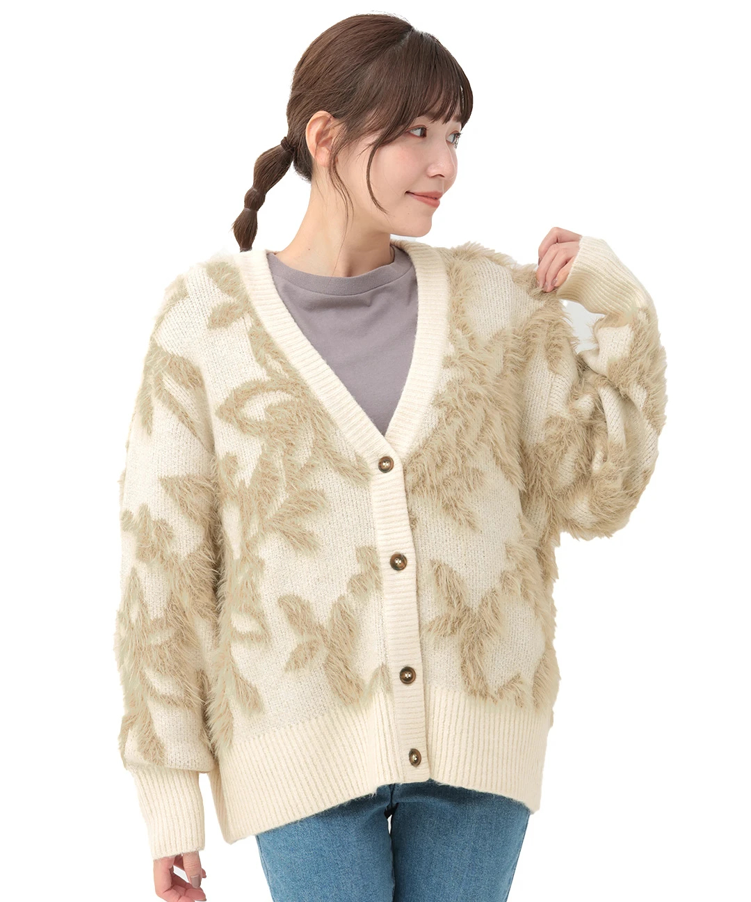 ヤクタッチフェザーニットカーディガン / カーディガン・羽織り