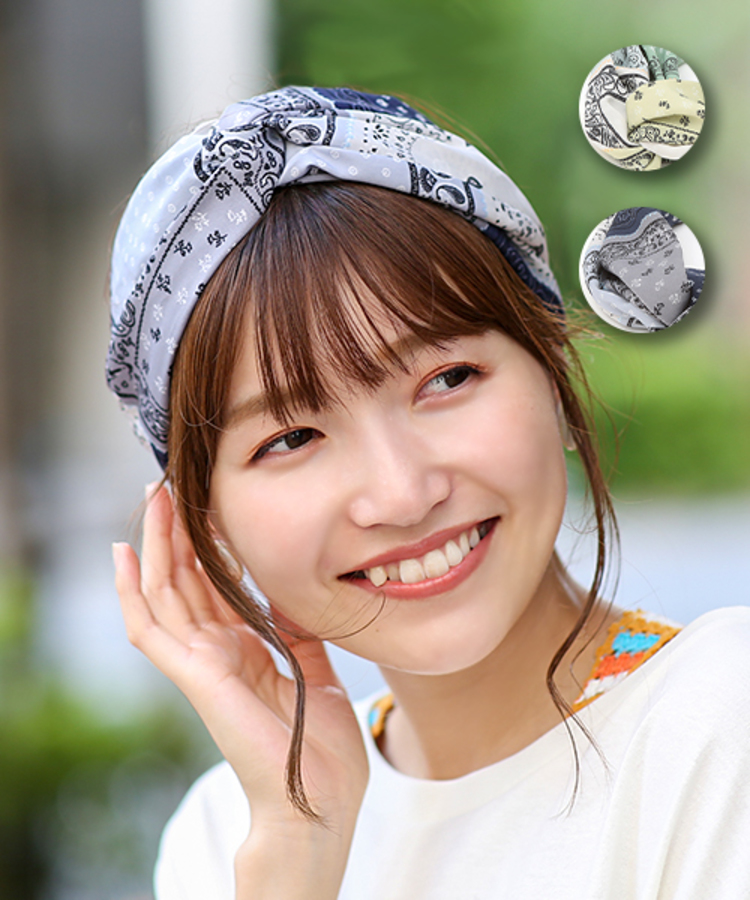 バンダナ柄ヘアバンド / ヘアバンド | エスニックファッション＆雑貨の