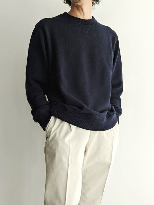 NOMIAMO ノミアモ クルーネックニット NAVY | ITAL STYLE WEAR