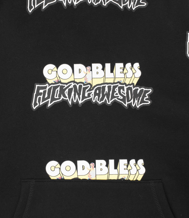 Shop Fucking Awesome God Bless Hoodie Black at itk online store