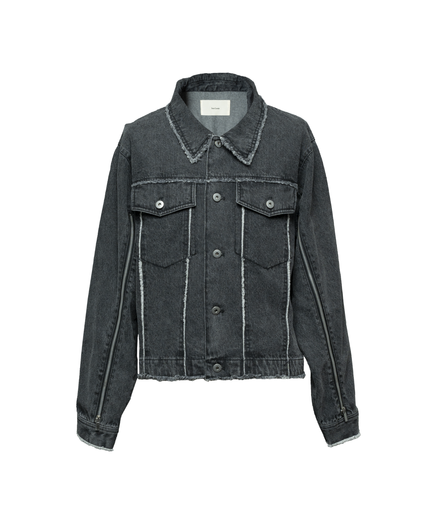 Washed Zip-Sleeve Denim Jacket – Jent Louis