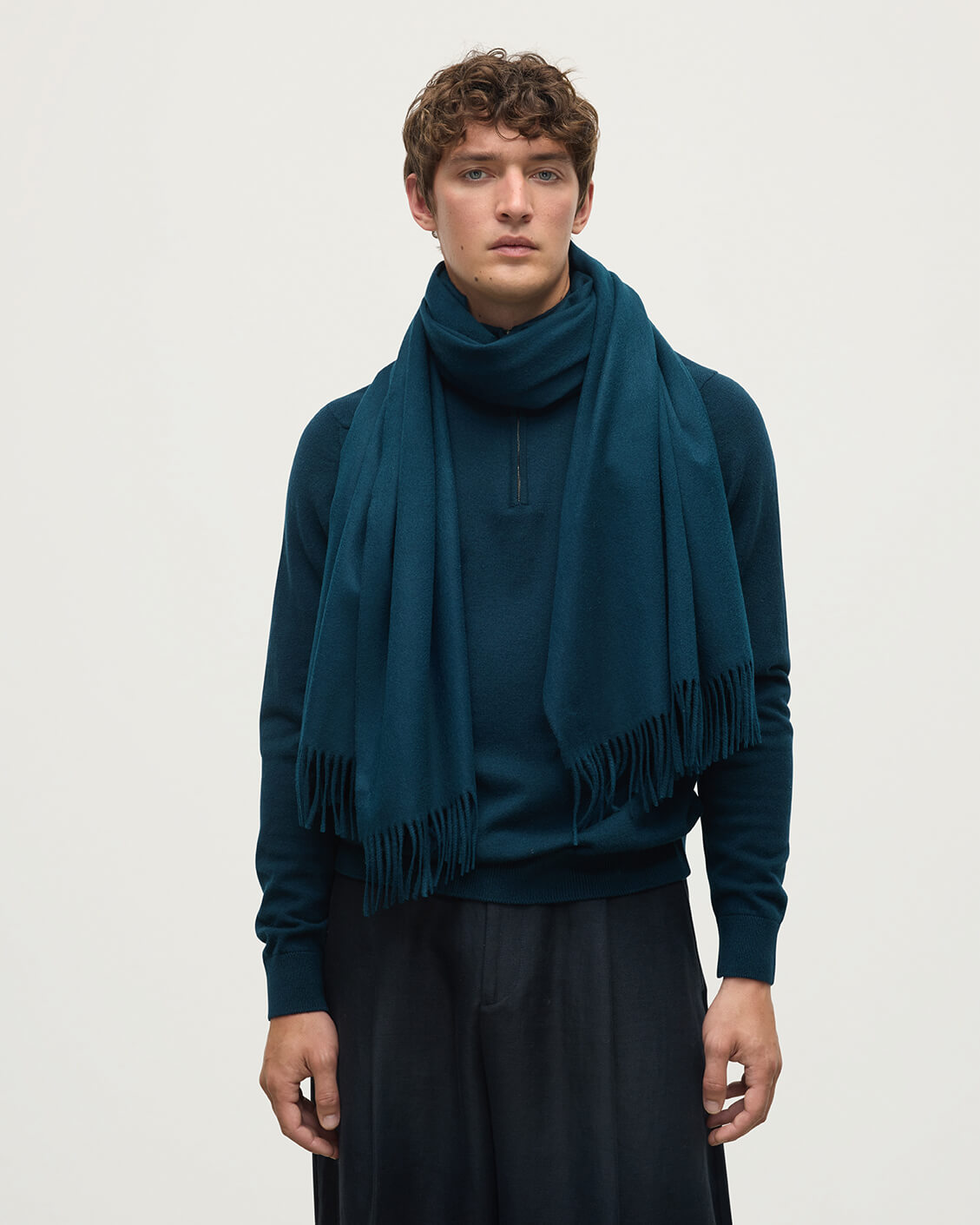 プレーン・カシミヤ・ストール｜Johnstons of Elgin