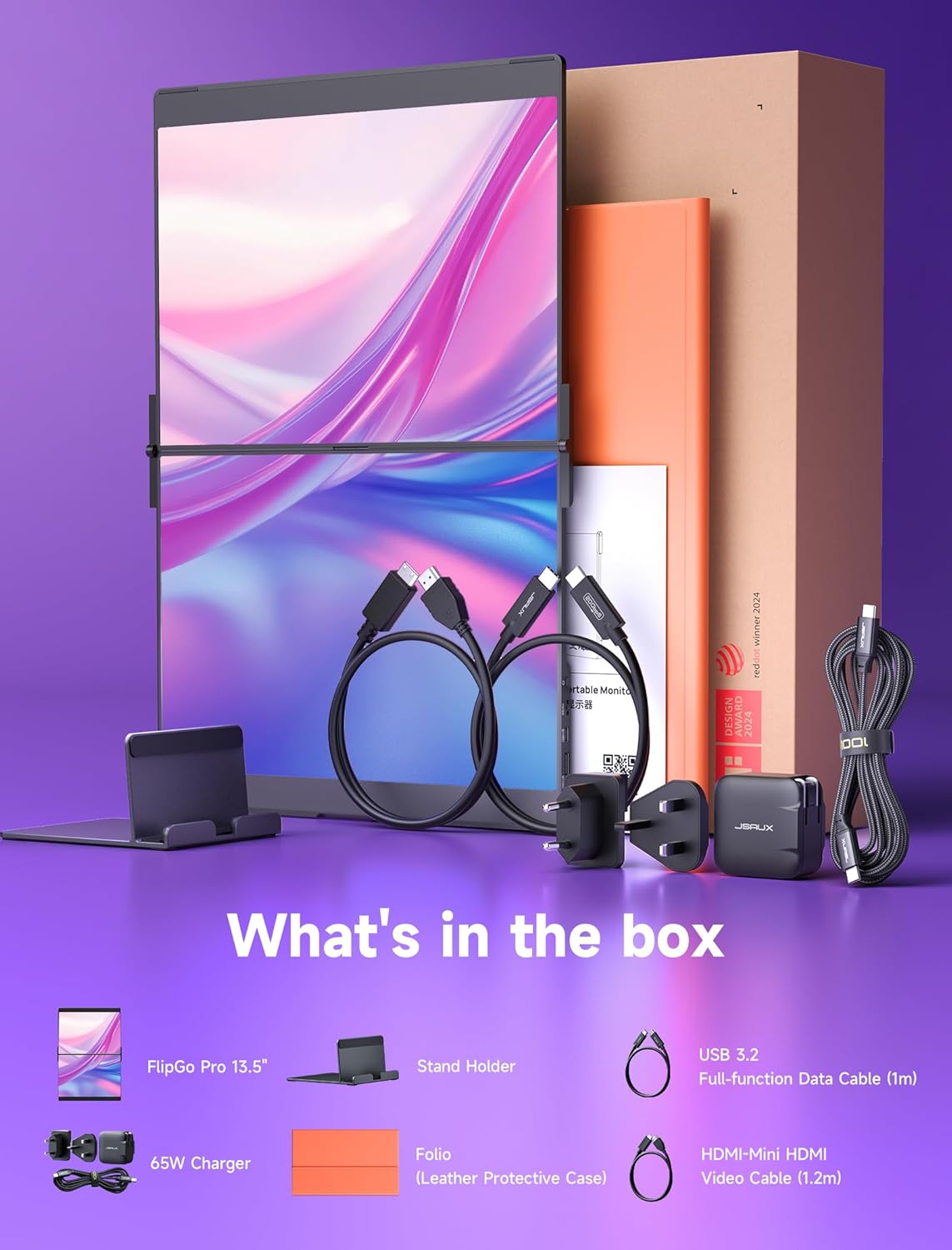 FlipGo ポータブル デュアルモニターで生産性を向上