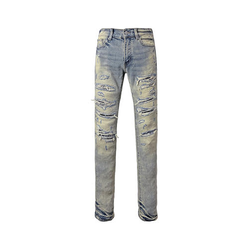 mnml X165 PAISLEY STRETCH SKINNY DENIM - BLUE/BLACK | KingStar