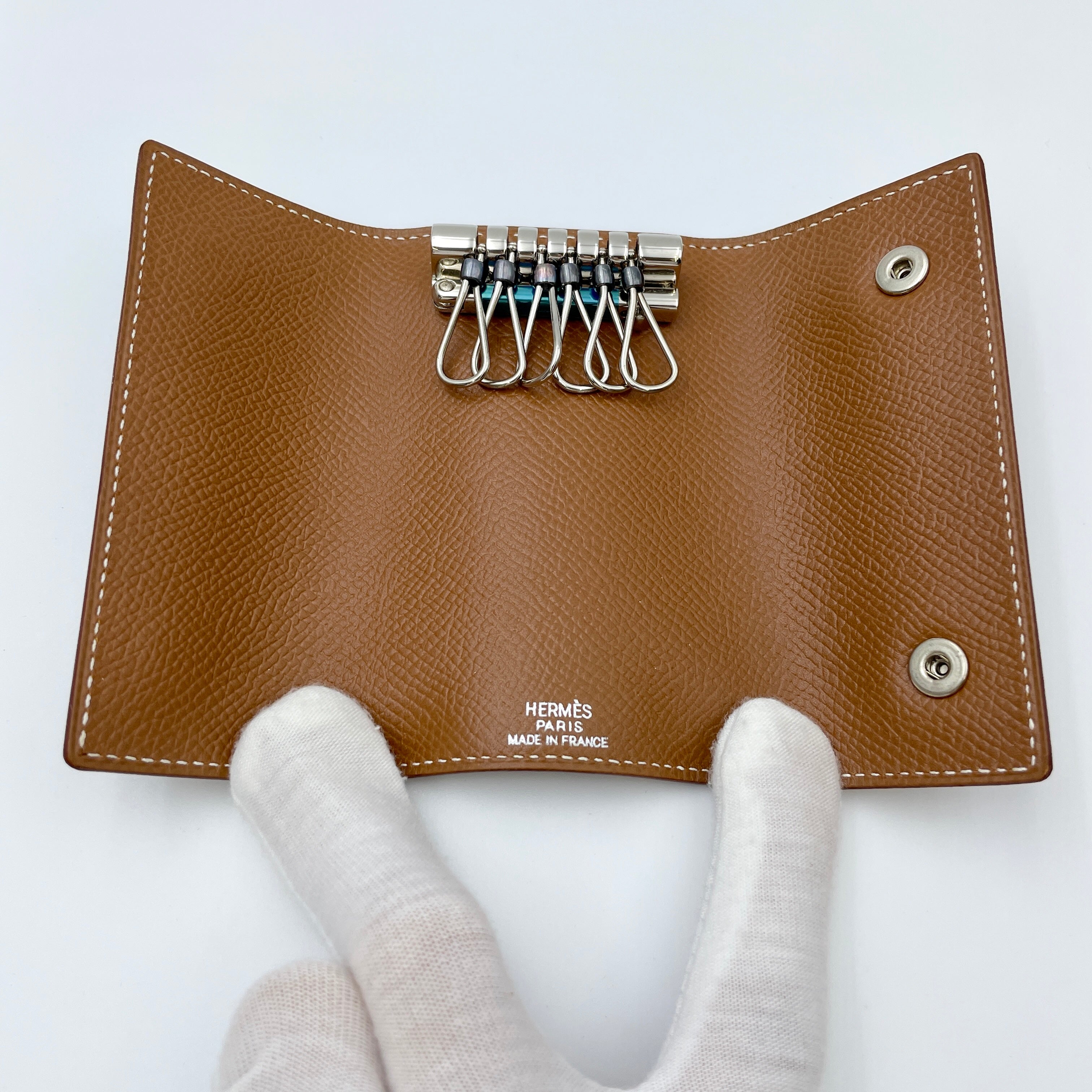 送料無料】HERMES（エルメス) キーケース エテュイクレ6 ブラウン