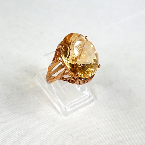 K18 シトリン(15.0ct)付リング 買取実績 | 玉光堂