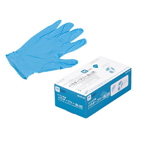 N420 ニトリル手袋 粉無 BLUE (M) 100入 | 食品包材｜食材の通販なら