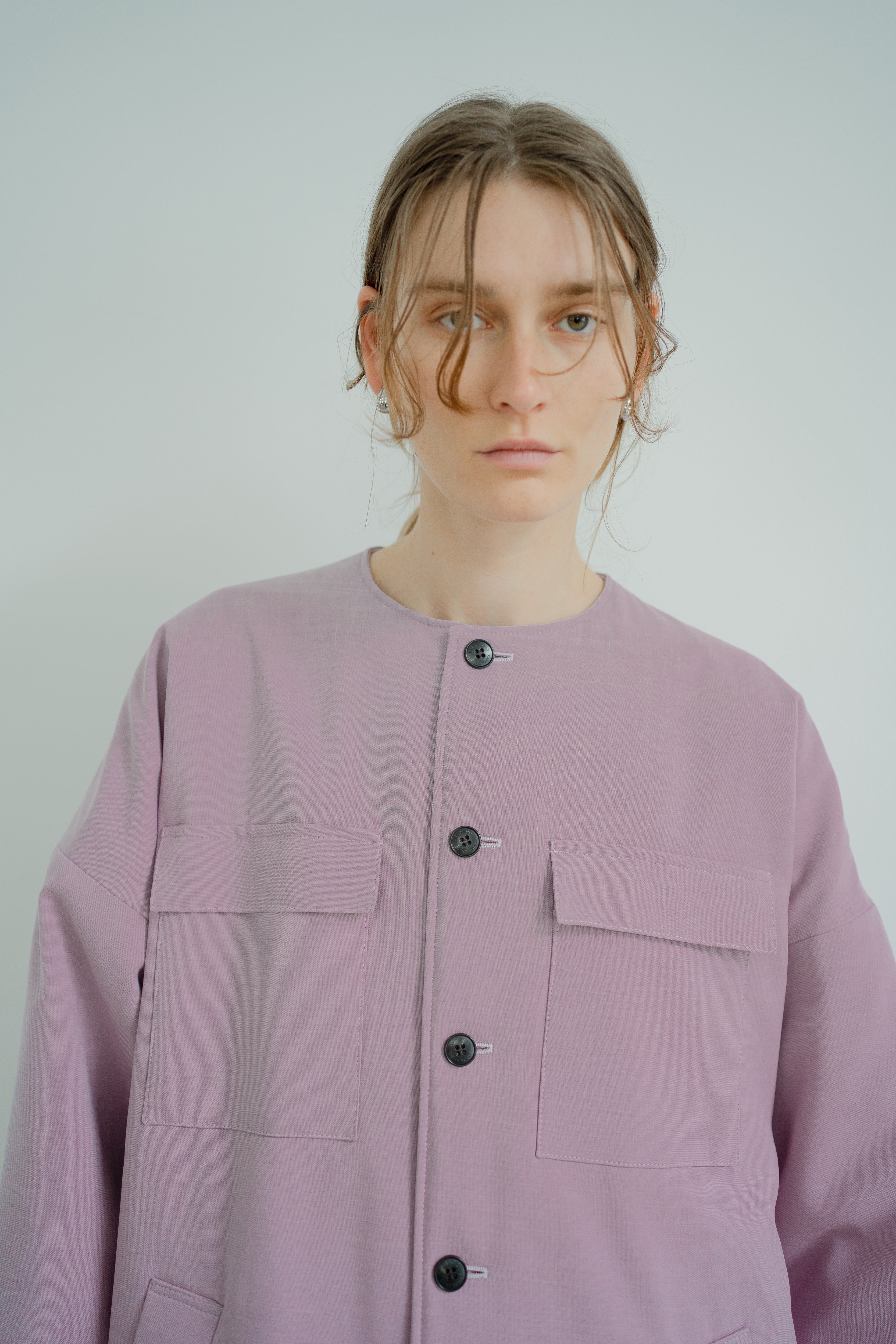 ノーカラーポンチョ-Women