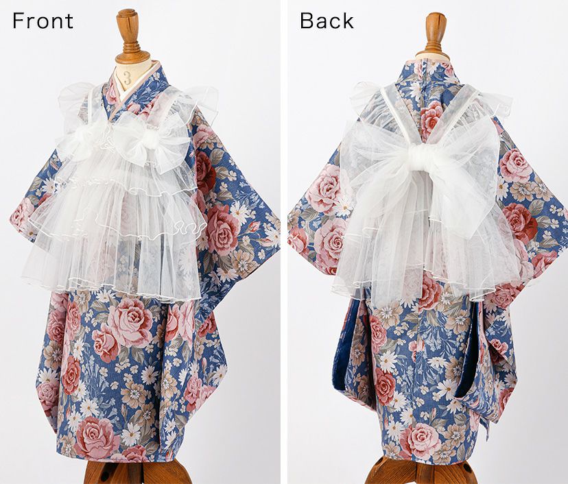 送料無料【雛祭りセール超目玉】チュールフリルエプロン+着物