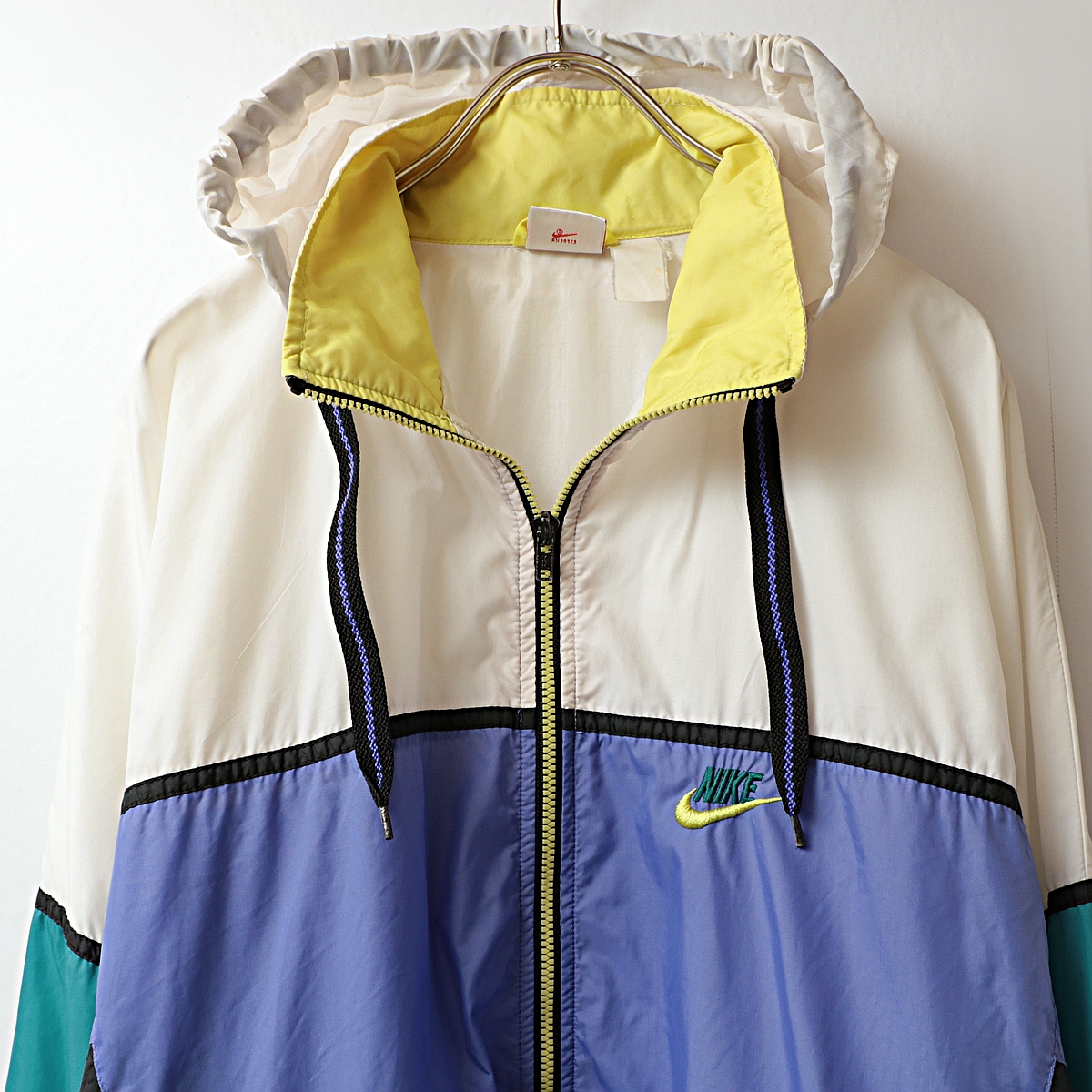 90s NIKE ナイキ マルチカラー ナイロン ジップアップ ジャケット 古着
