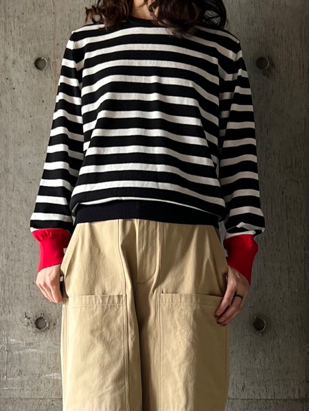 atelier naruse アトリエナルセ / コットンウールボーダーニット【nakt