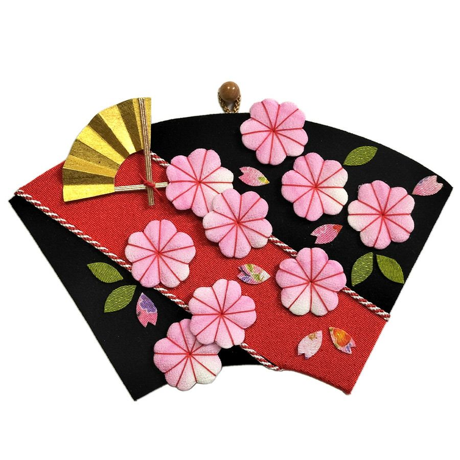 押し絵細工キット 末廣飾り 夜桜 |生地 和柄/和布/ちりめん手芸通販布