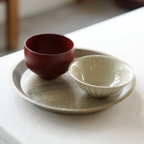 丸トレイ カエデ草木染 IFUJI – KOHORO