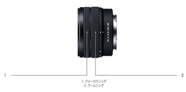 フルサイズ対応の超コンパクトなズームレンズ FE28-60mm F4-5.6
