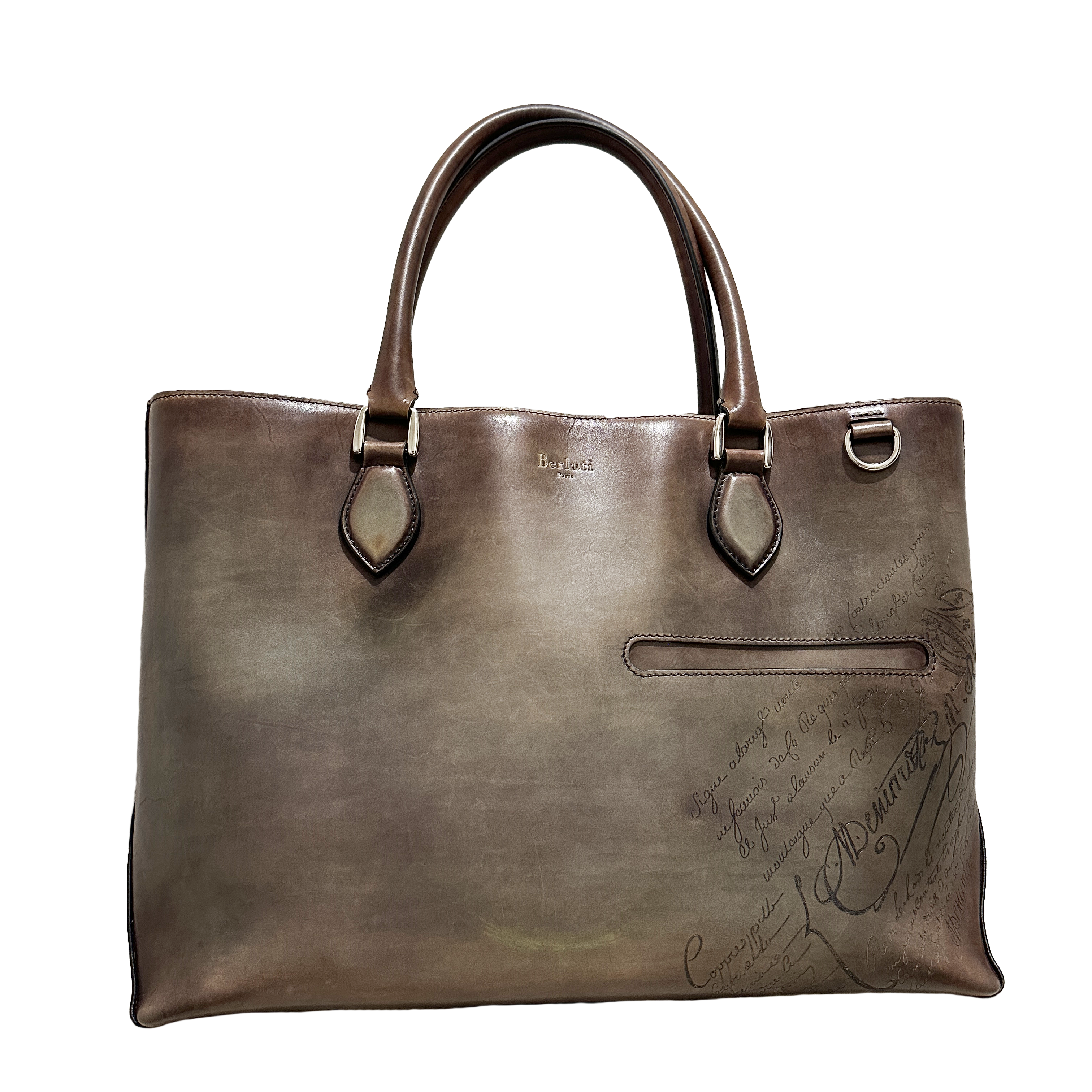 ベルルッティ トゥジュールミニネオ スクリットレザー トートバッグ