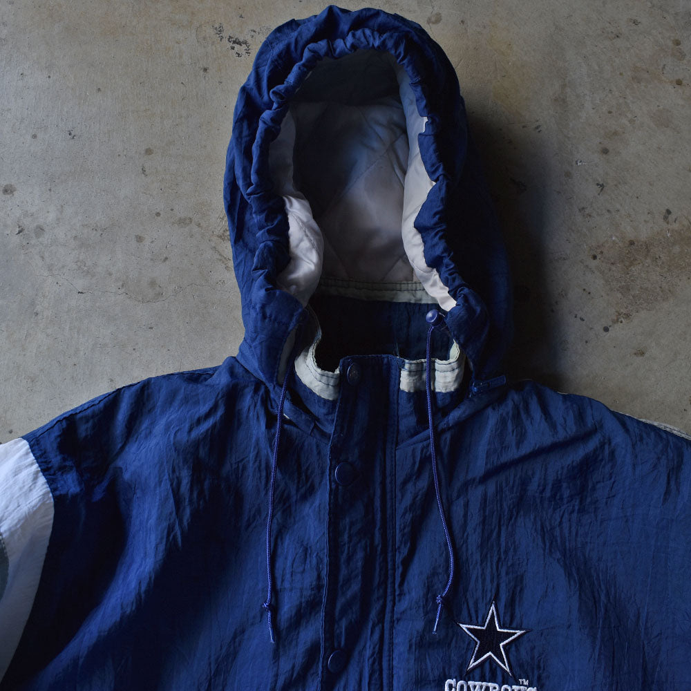 90's STARTER “NFL Dallas Cowboys” 中綿入り ナイロンプルジャケット
