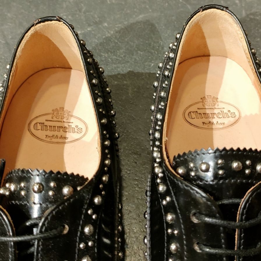極美品【Church's】チャーチ バーウッド スタッズ ポリッシュド