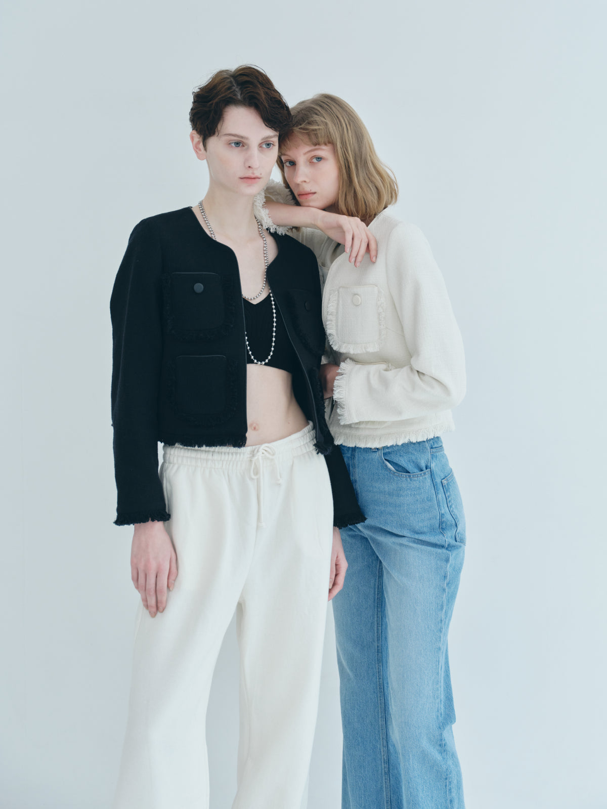 再入荷】Fringe tweed Jacket – L'AUBE BLANC