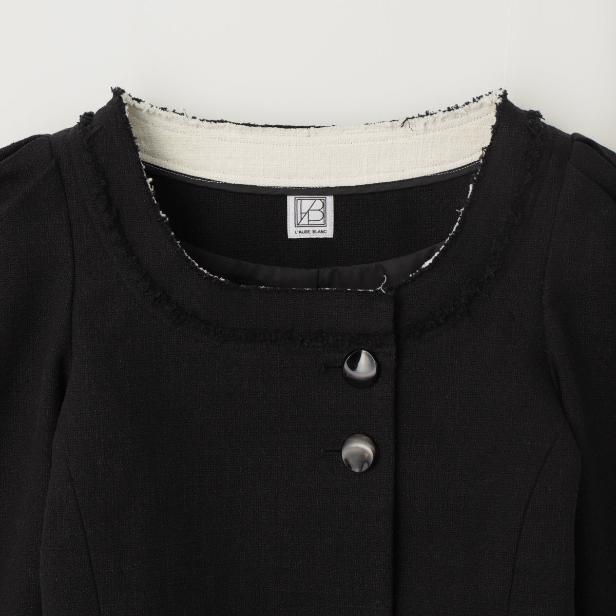 laubeblanc Gigot Sleeve Tweed Jacket ホリデ Gigot Sleeve Tweed