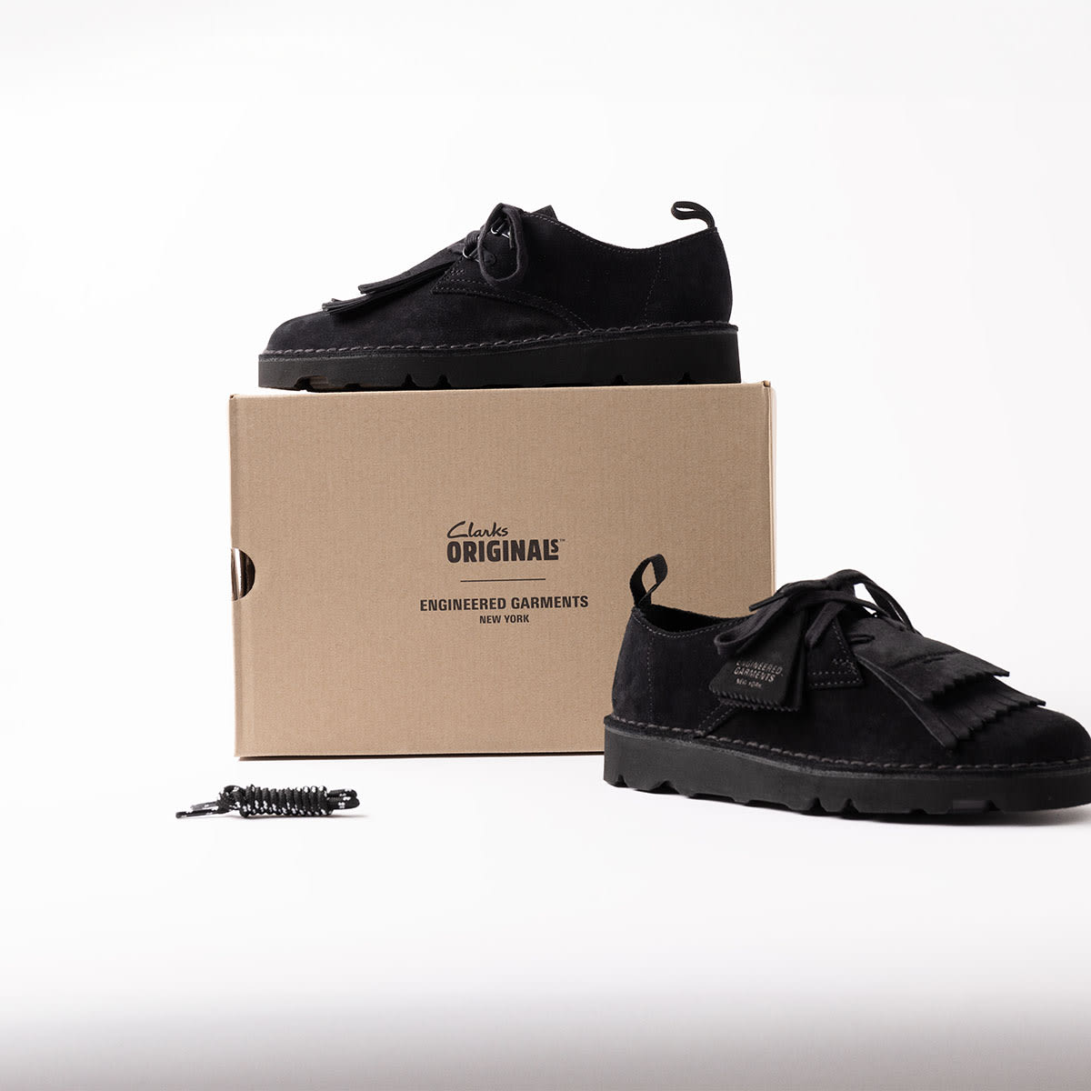 Clarks Originals x Engineered Garments Desert Khan (Black) | END