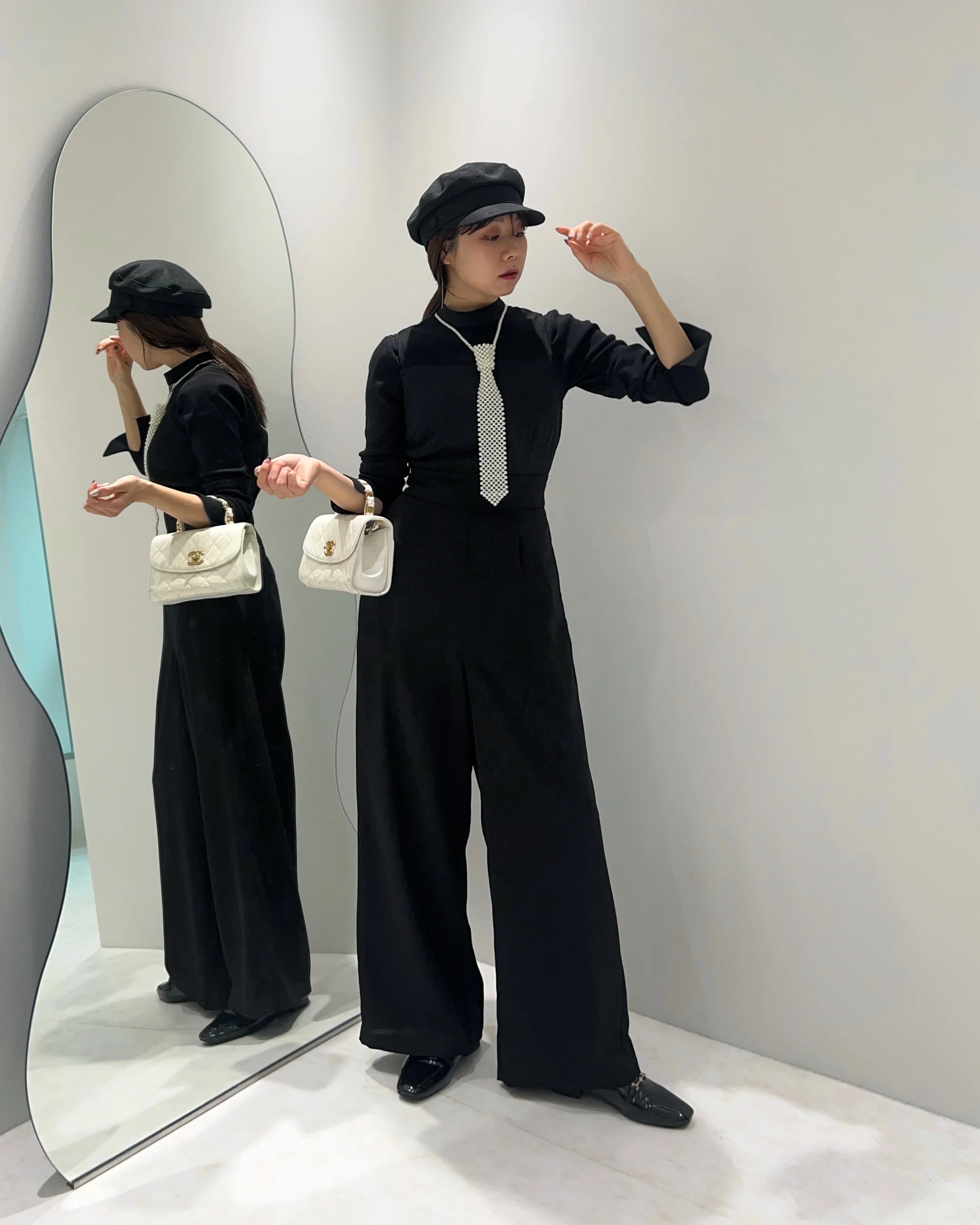 一部当日発送】ボリュームチュールスリーブオールインワンパンツ結婚式