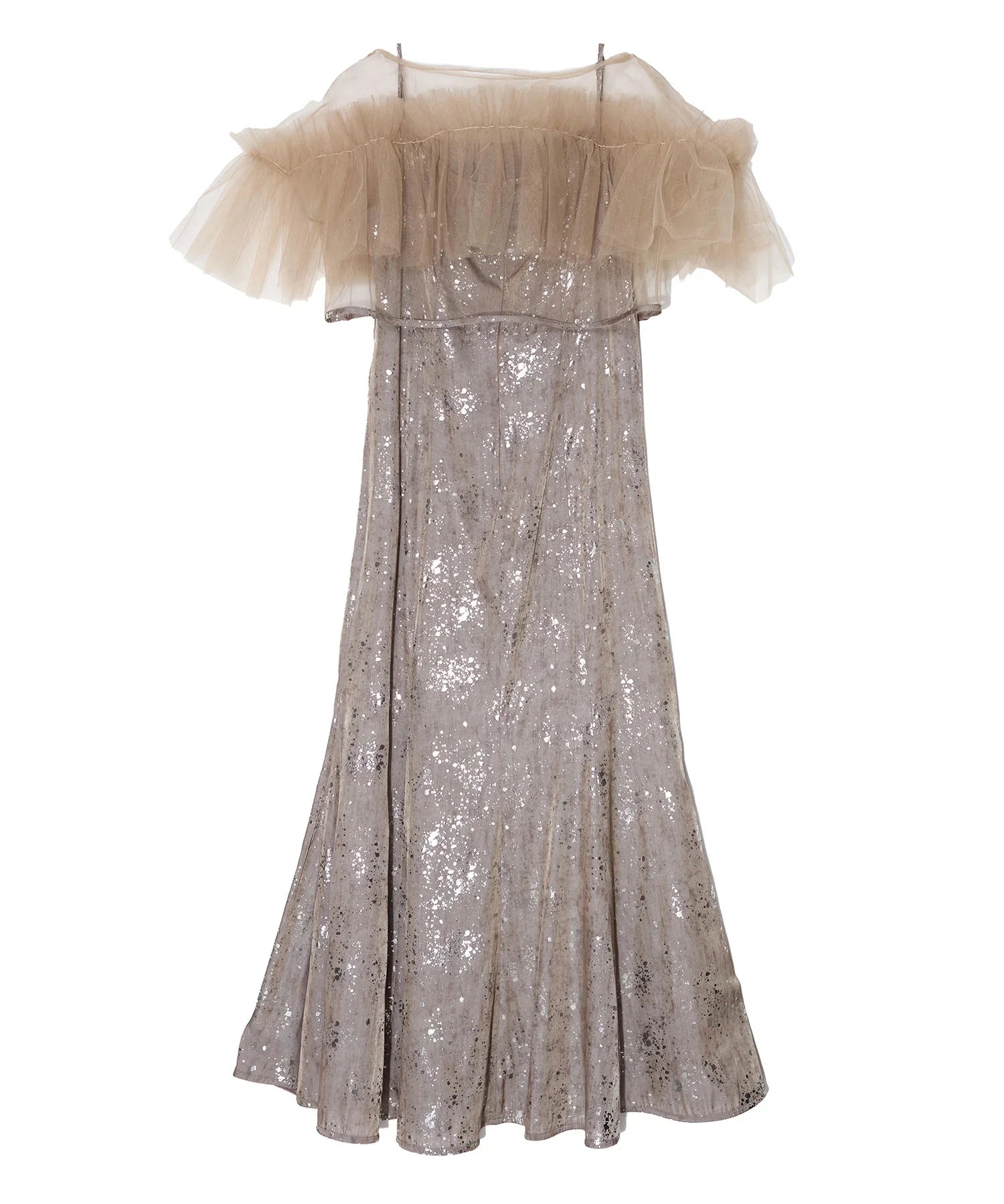 当日発送】チュールフリルボレロペイントマーメイドワンピース結婚式