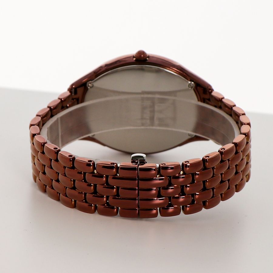 Le Vian® Katana Brown 37mm Oval Wristwatch with 1.15cts of