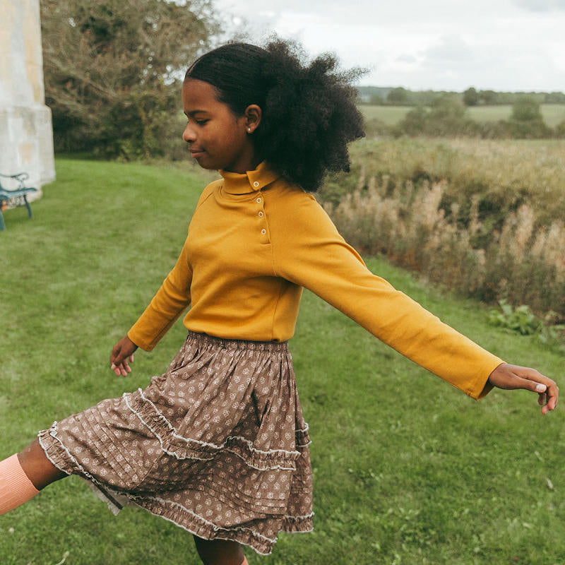 Lali Kids（ラリキッズ）2025AW Snap Turtleneck in Mustard