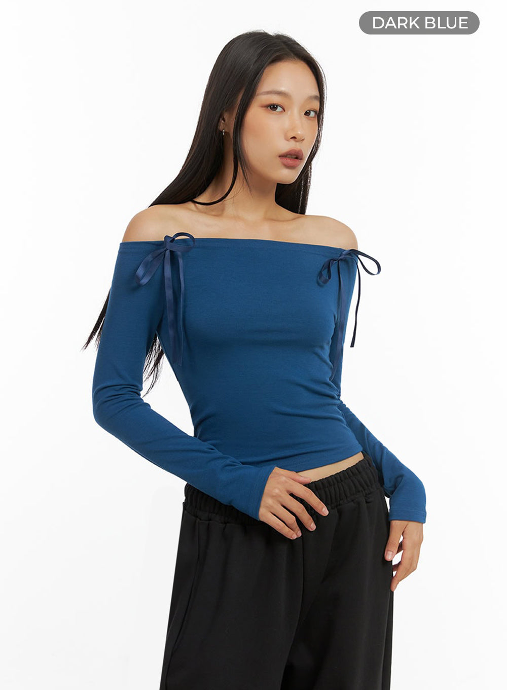 Ribbon Off Shoulder Top IO409 - Romantic style | LEWKIN