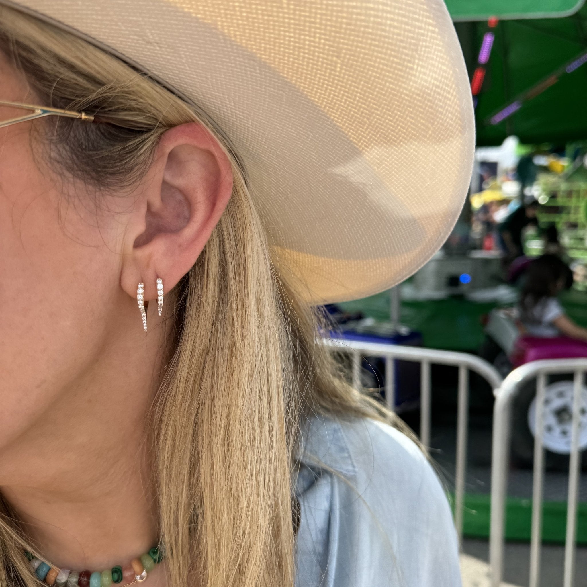 Diamond Spike Huggies – Lindsey Leigh Jewelry