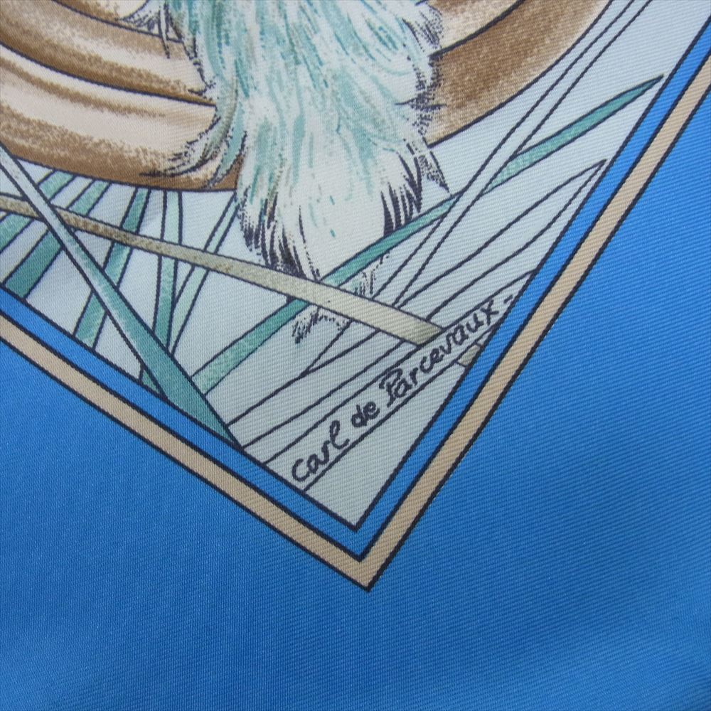 HERMES エルメス カレ90 CHASSE au BOIS 森の狩猟 シルク100