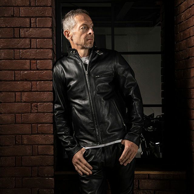 Liugoo Leathers 本革 プロテクター付シングルライダースジャケット