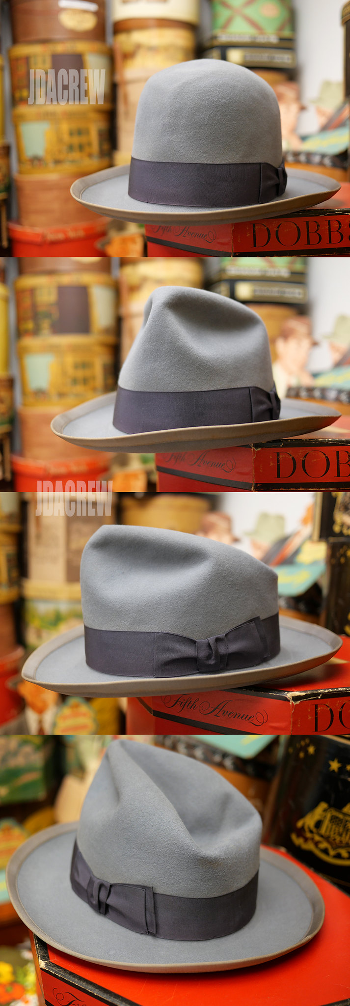 ADAM】ロイヤル ブラウン (54cm) ヴィンテージフェドラハット