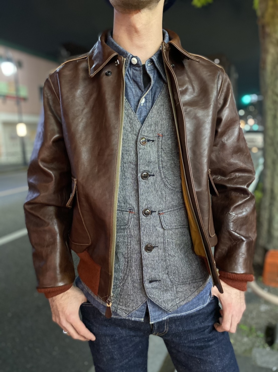 バズリクソンズ！A-2赤リブ エアロレザー社！！ : Gパン屋サカイ