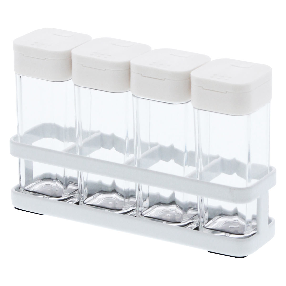 dショッピング |tower 調味料入れ スパイスボトル＆ラック 4個セット