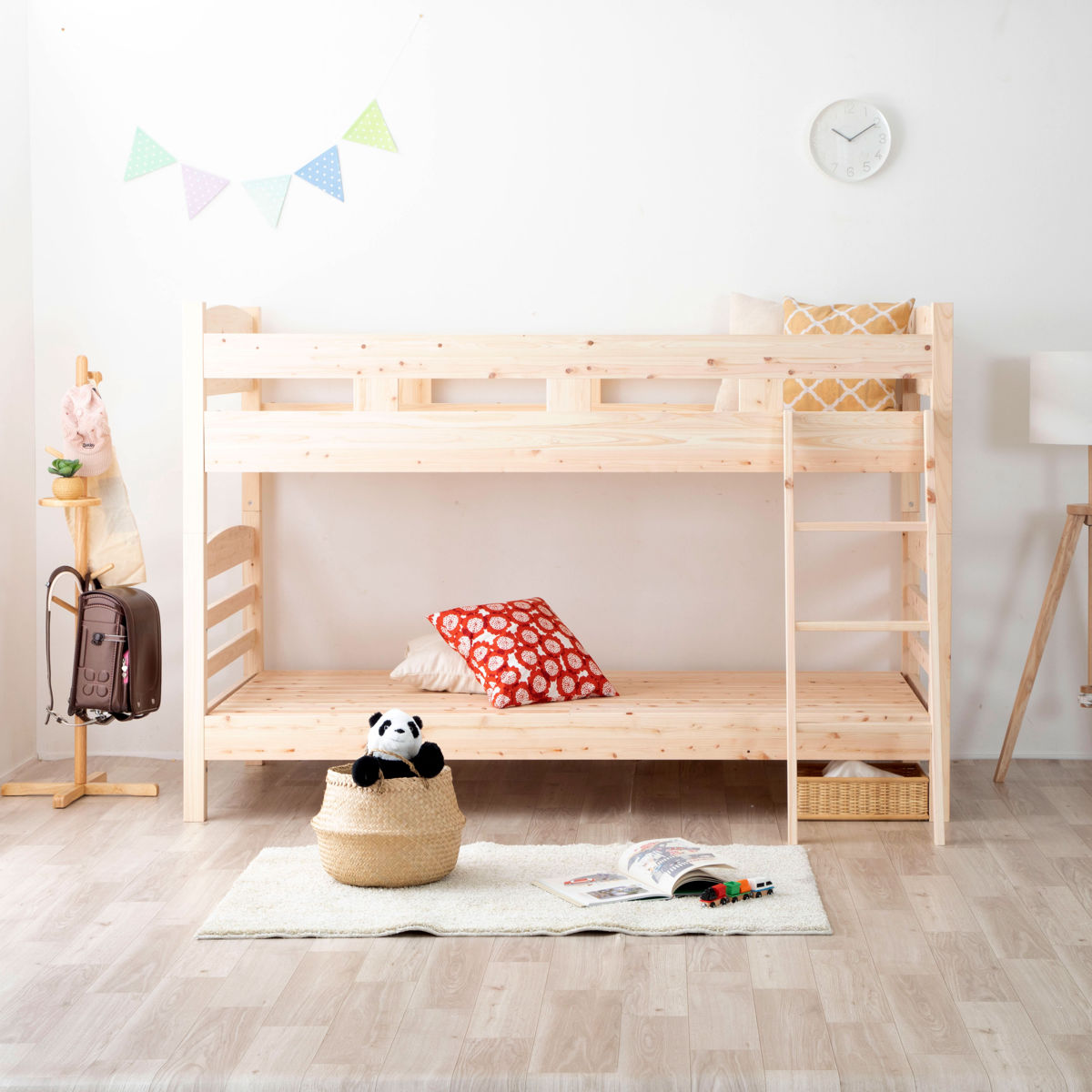 2段ベッド 国産ひのき 組み替え可能 シングル～キング すのこ 天然木