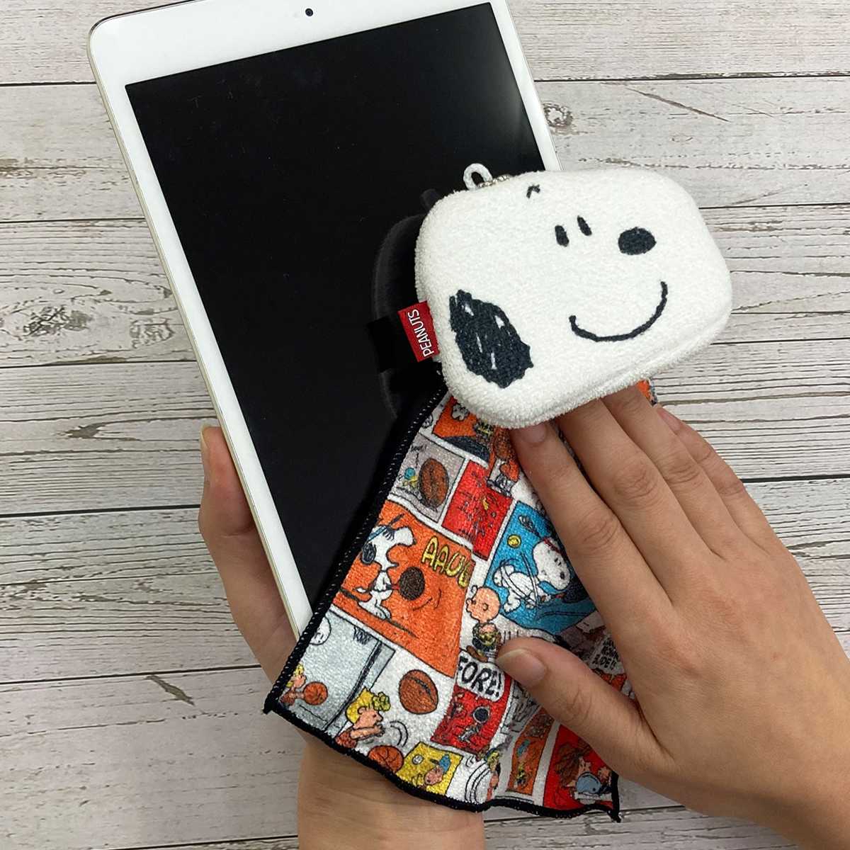スマホクリーナー スヌーピー 変身 マスコット クリーナー フック付